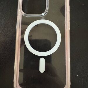 White Magnetic iPhone Case with Transparent Design